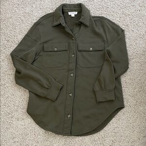 Treasure & Bond Olive Green Shirt Jacket Size Small